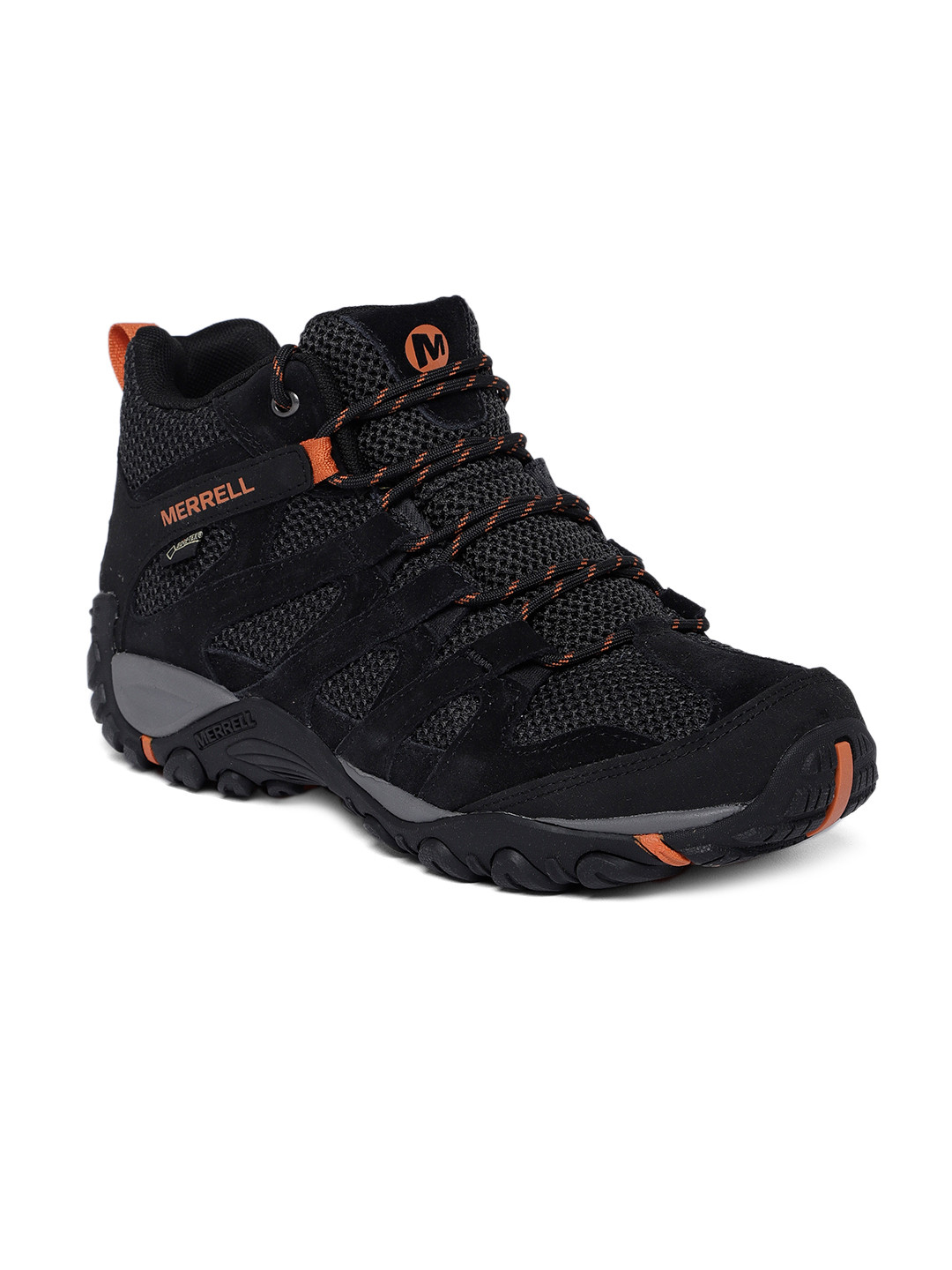Buy Merrell Men Black ALVERSTONE GTX Mid Top Trekking Shoes Casual