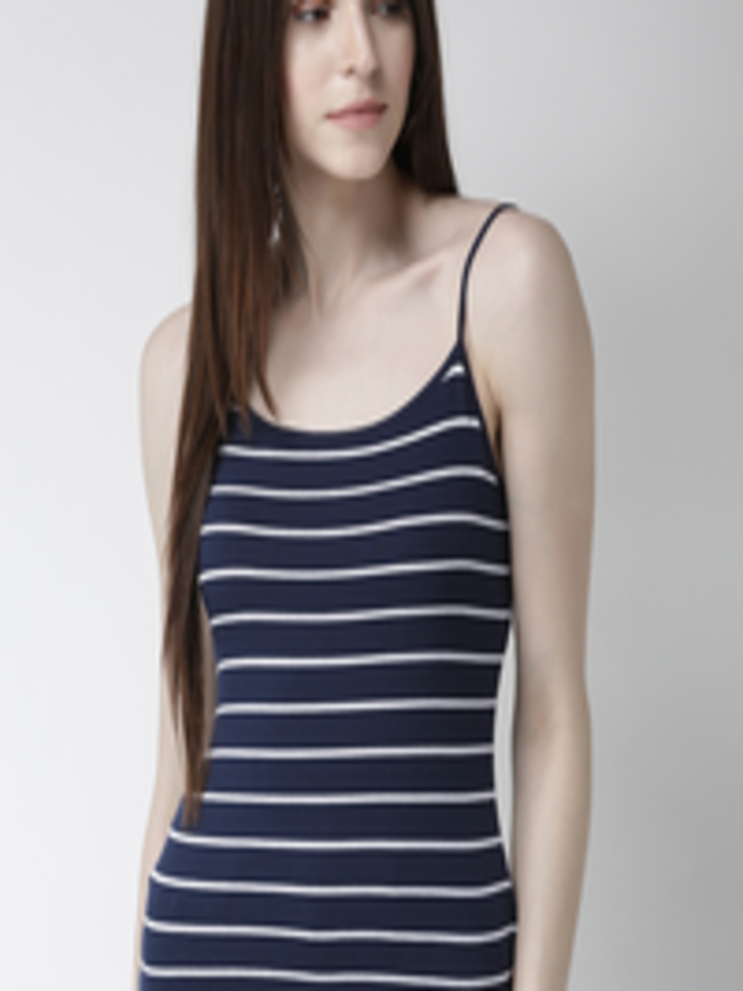 Buy FOREVER 21 Women Navy & White Striped Camisole Top - Tops for Women ...