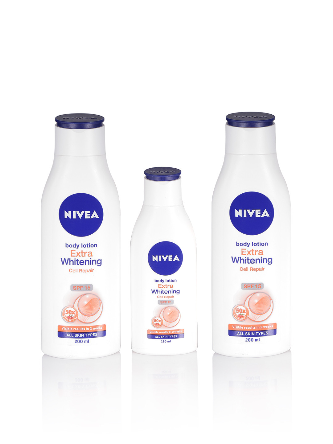 Buy Nivea Set Of 3 Extra Whitening Body Lotions Body Cream And Lotion