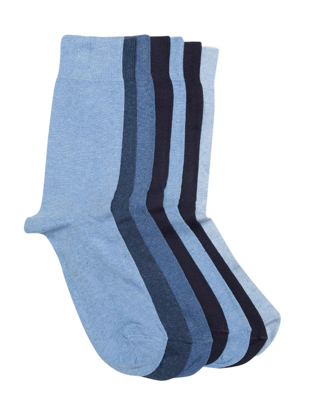 Buy Marks & Spencer Men Pack Of 7 Blue Solid Above Ankle Length Cool