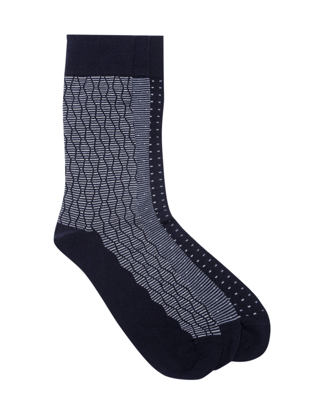 Buy Marks & Spencer Pack Of 3 Navy & Off White Above Ankle Length Socks