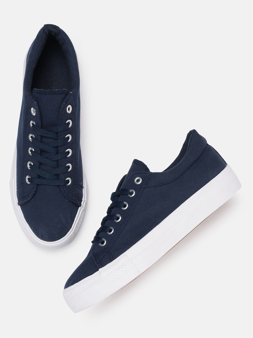 Buy Roadster Women Navy Blue Sneakers Casual Shoes for
