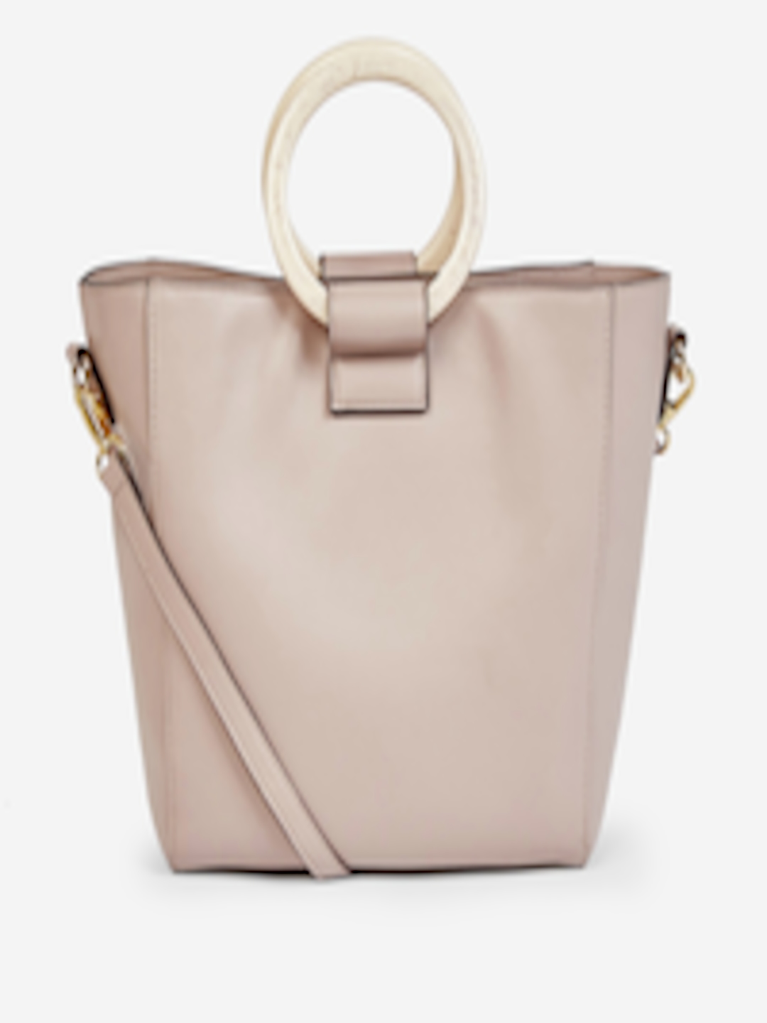 Buy DOROTHY PERKINS Dusty Pink Solid Handheld Bag With Detachable Sling ...