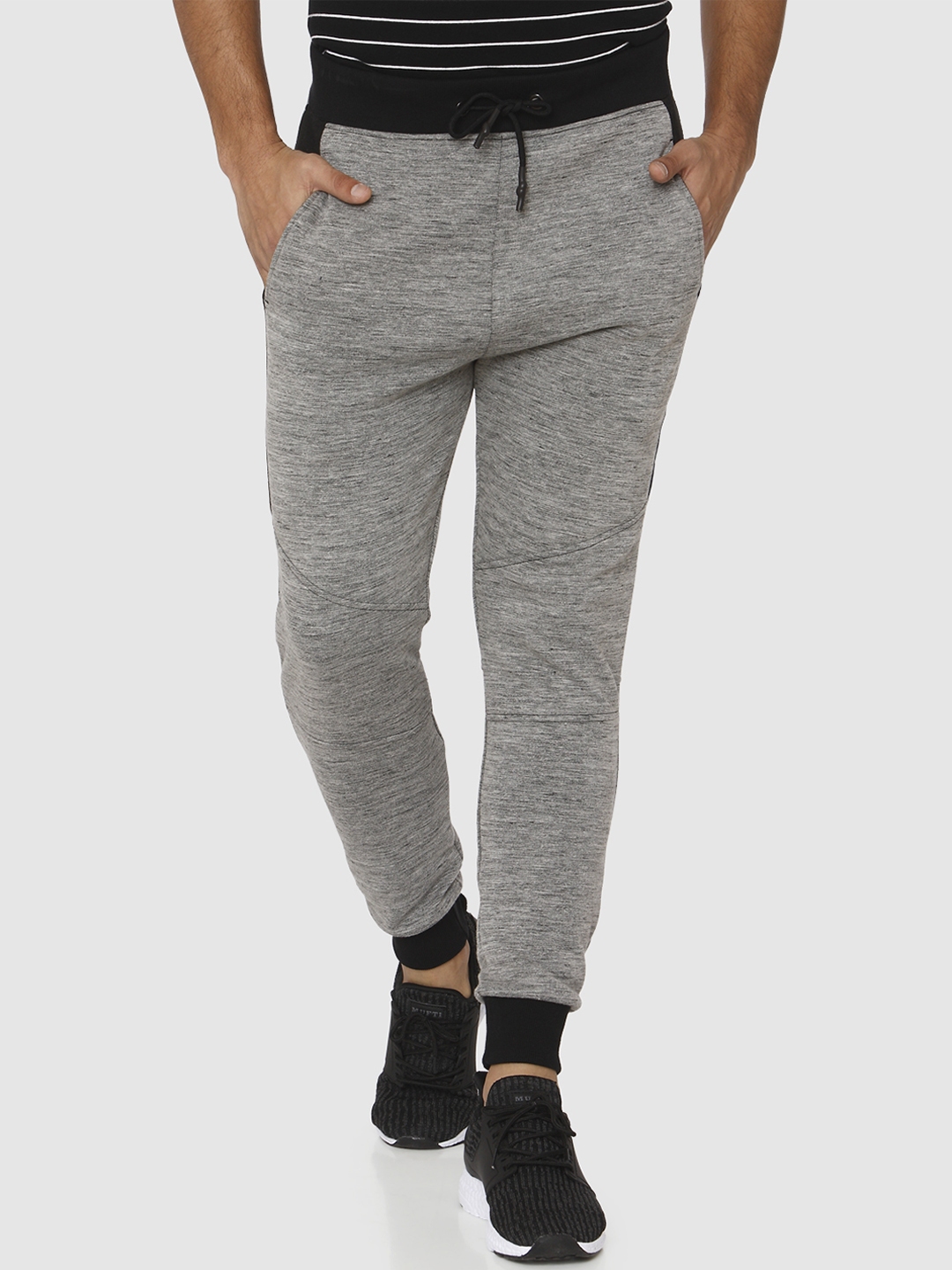 slim fit grey joggers