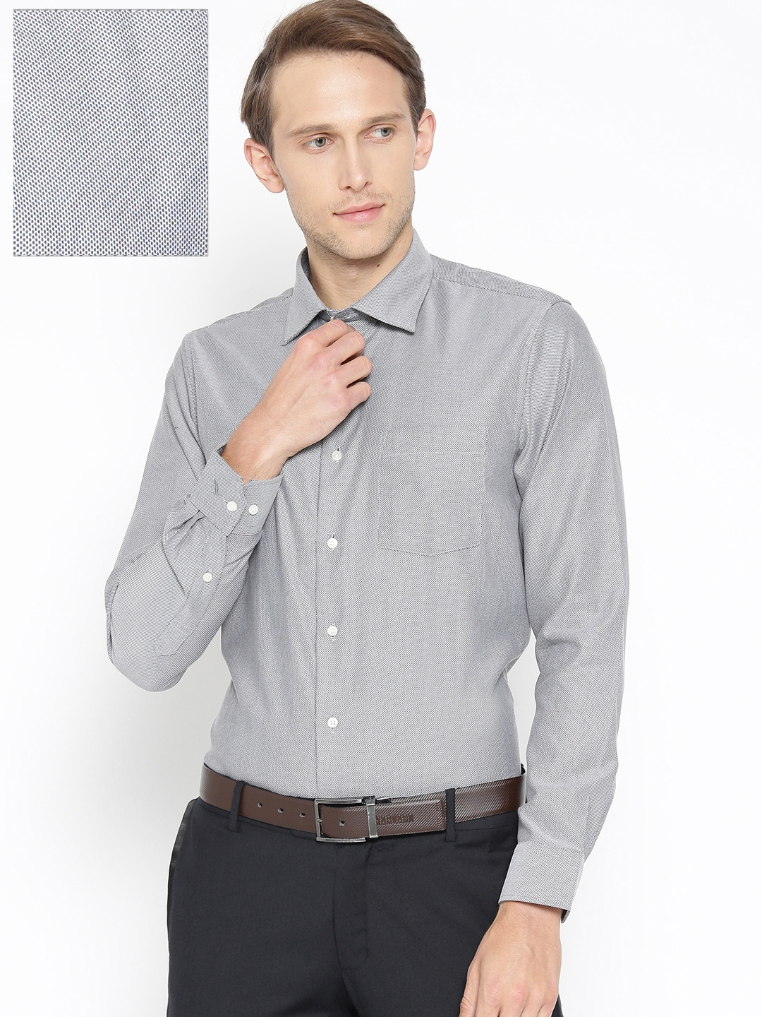 grey formal shirt for men