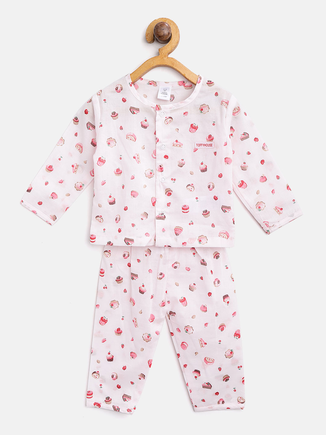 Buy TOFFY HOUSE Kids Pink Printed Night Suit 20279 Night Suits for