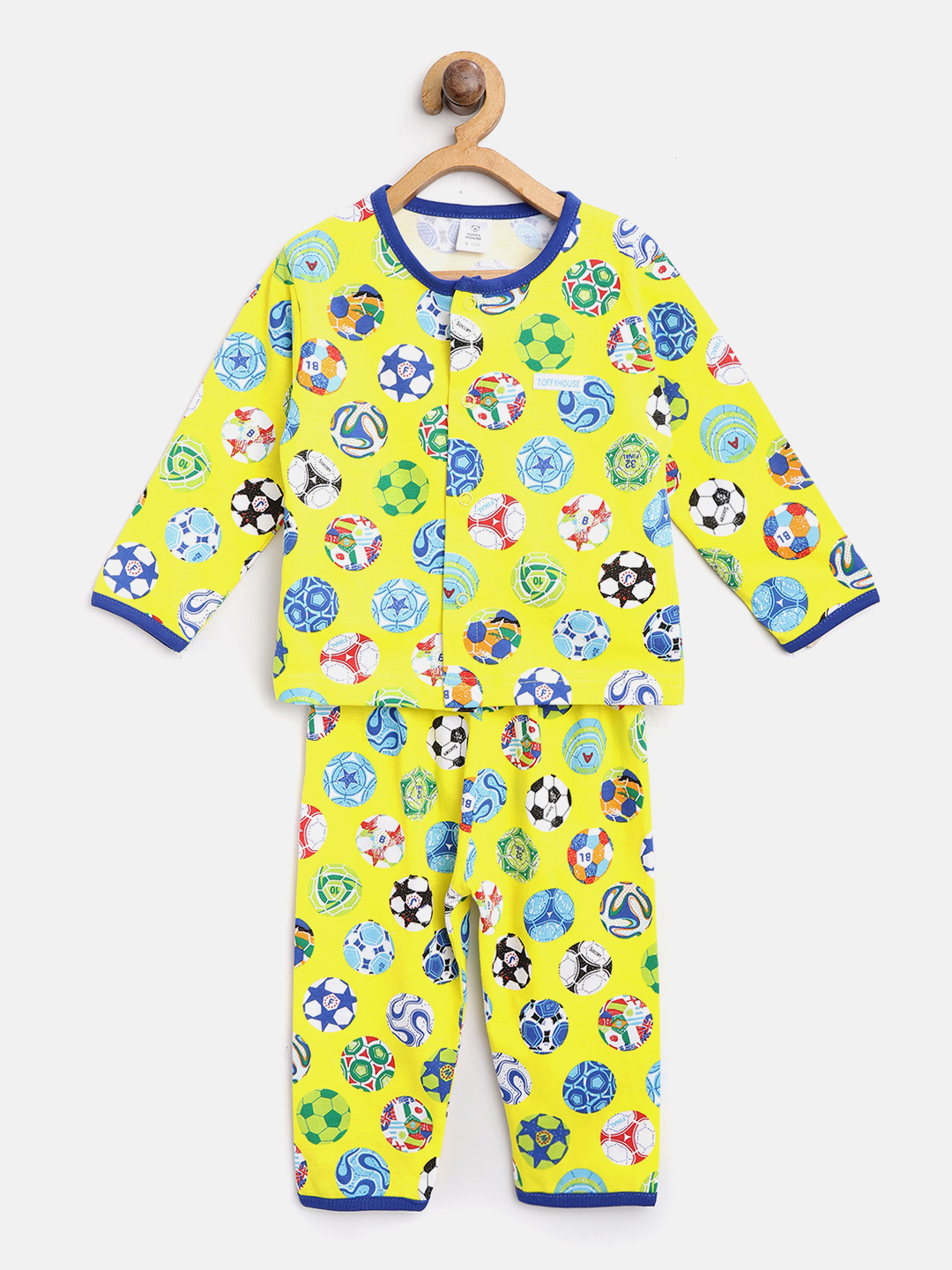 Buy TOFFY HOUSE Boys Yellow Printed Night Suit 20395 Night Suits for
