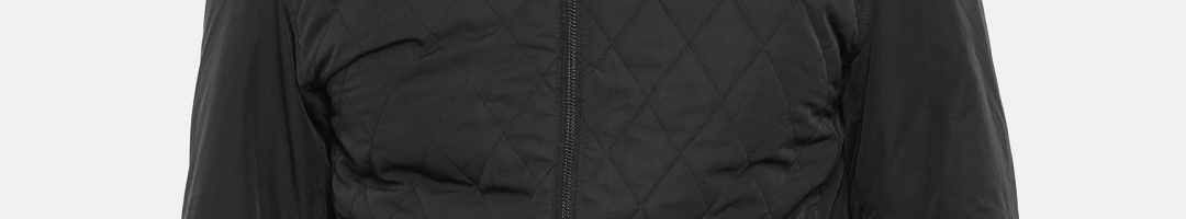 Buy SELECTED Men Black Solid Quilted Jacket - Jackets for Men 9721511 ...