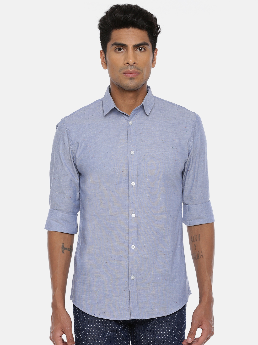 Buy SELECTED Men Blue Slim Fit Solid Casual Shirt - Shirts for Men ...