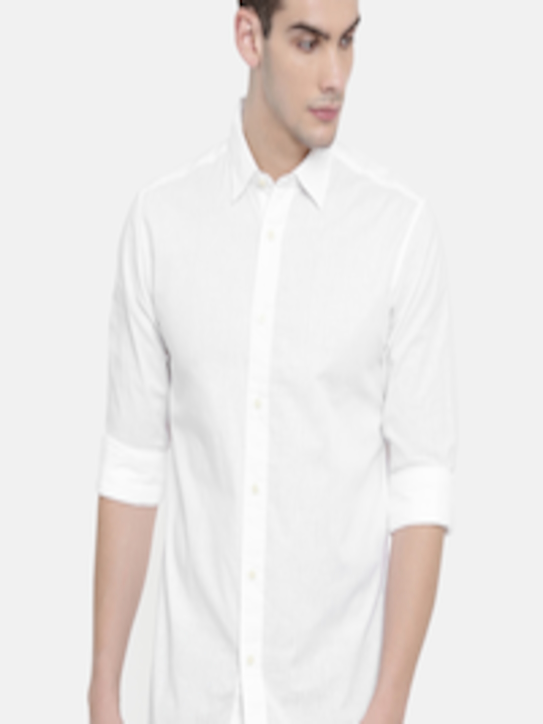 Buy SELECTED Men White Regular Fit Solid Casual Shirt - Shirts for Men ...