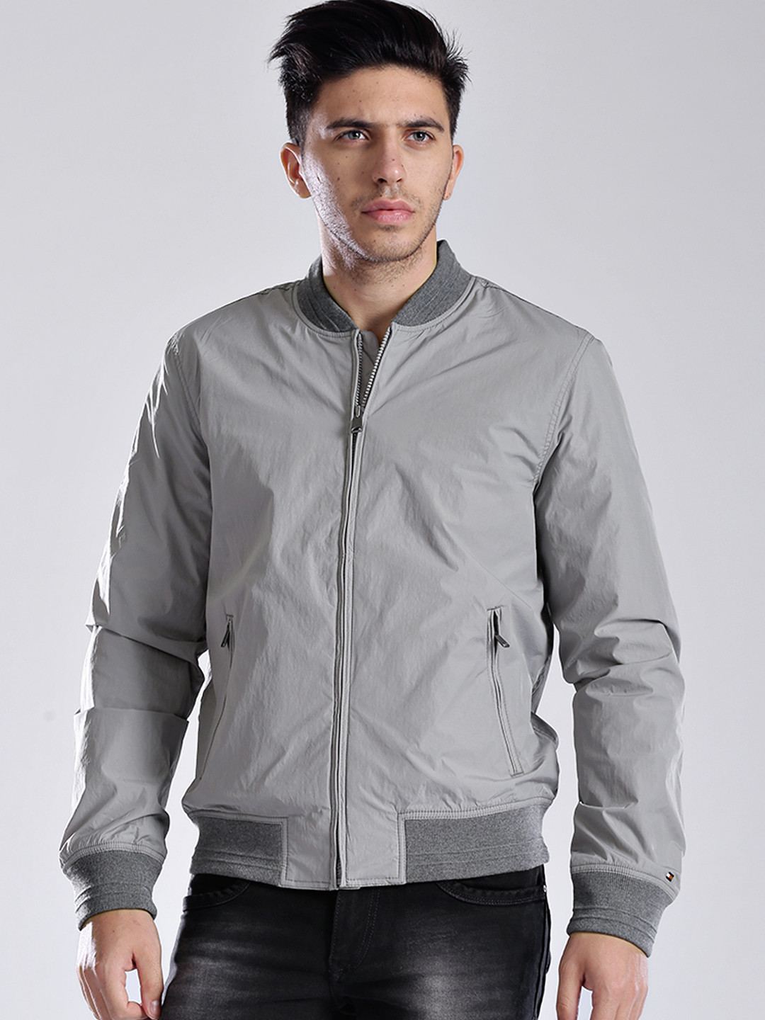 Buy Tommy Hilfiger Grey Baseball Jacket Jackets for Men 972294 Myntra