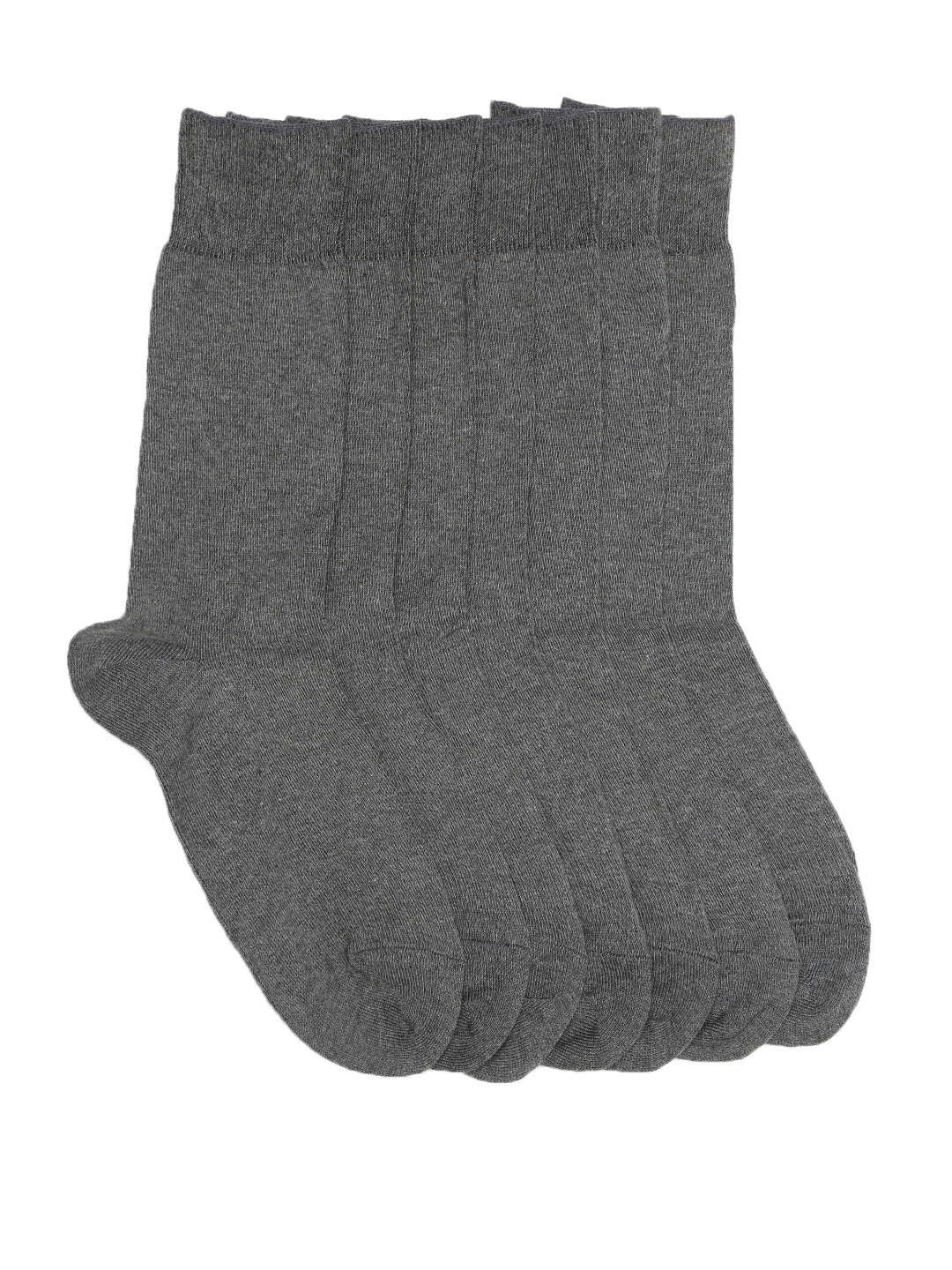 Buy Marks & Spencer Men Pack Of 7 Charcoal Grey Solid Above Ankle Socks