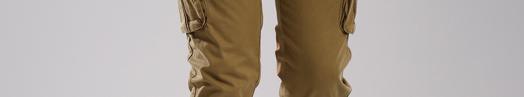 Buy Tommy Hilfiger Khaki Low Rise Straight Fit Cargo Trousers ...
