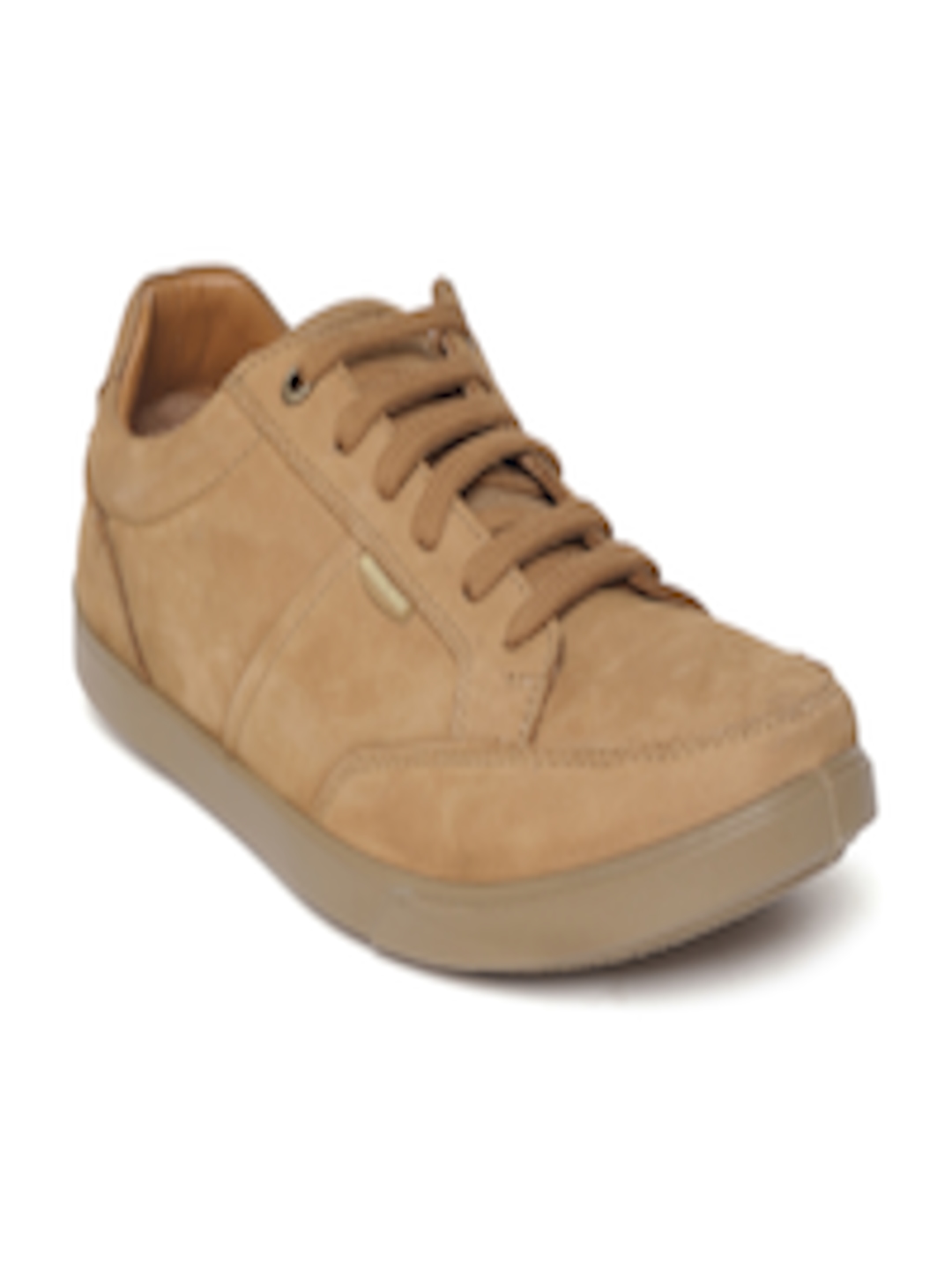 Buy Woodland Men Camel Brown Solid Nubuck Sneakers - Casual Shoes for ...