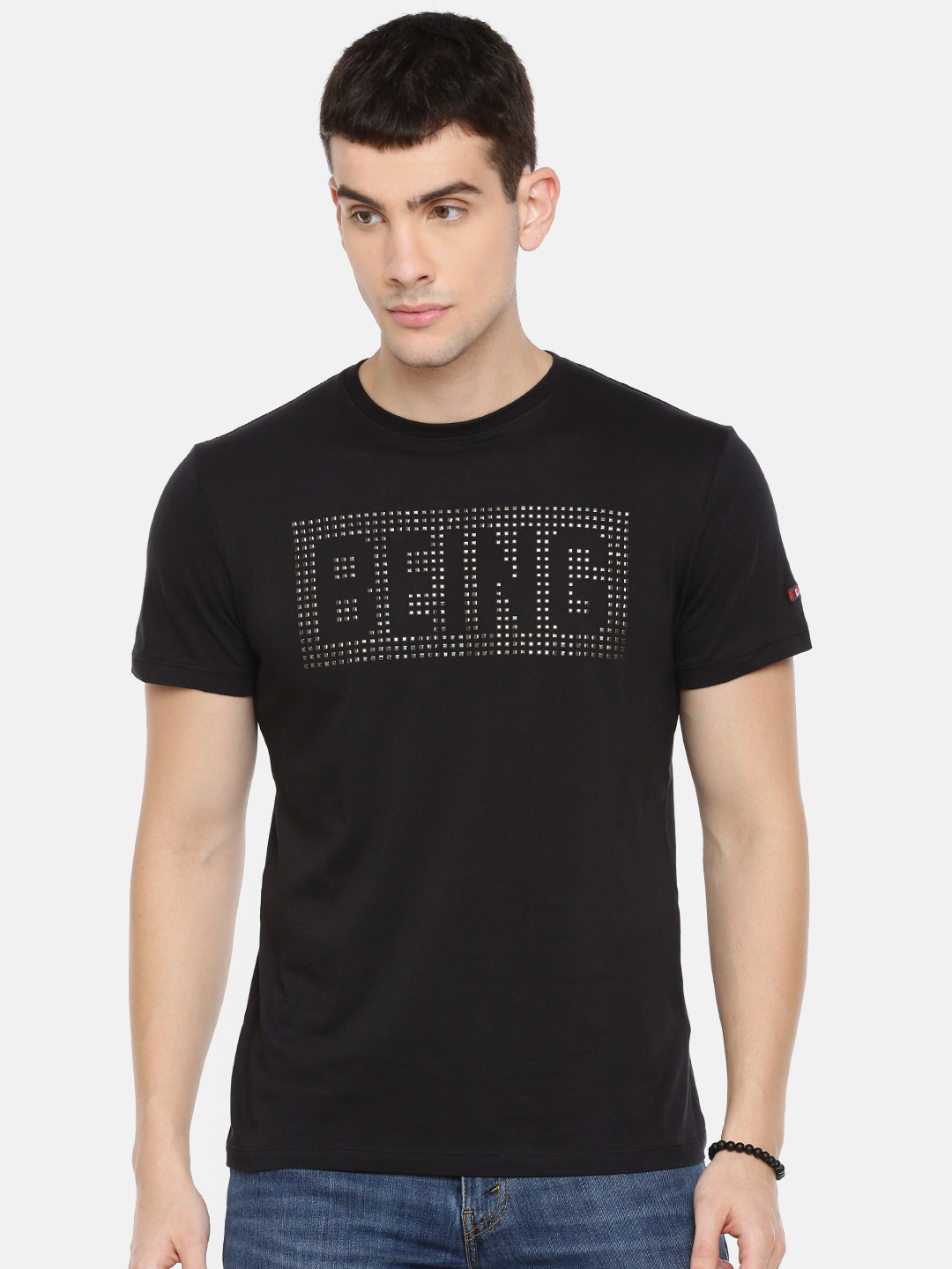 Green Regular Fit Round Neck Men's T-Shirt by Being Human Clothing