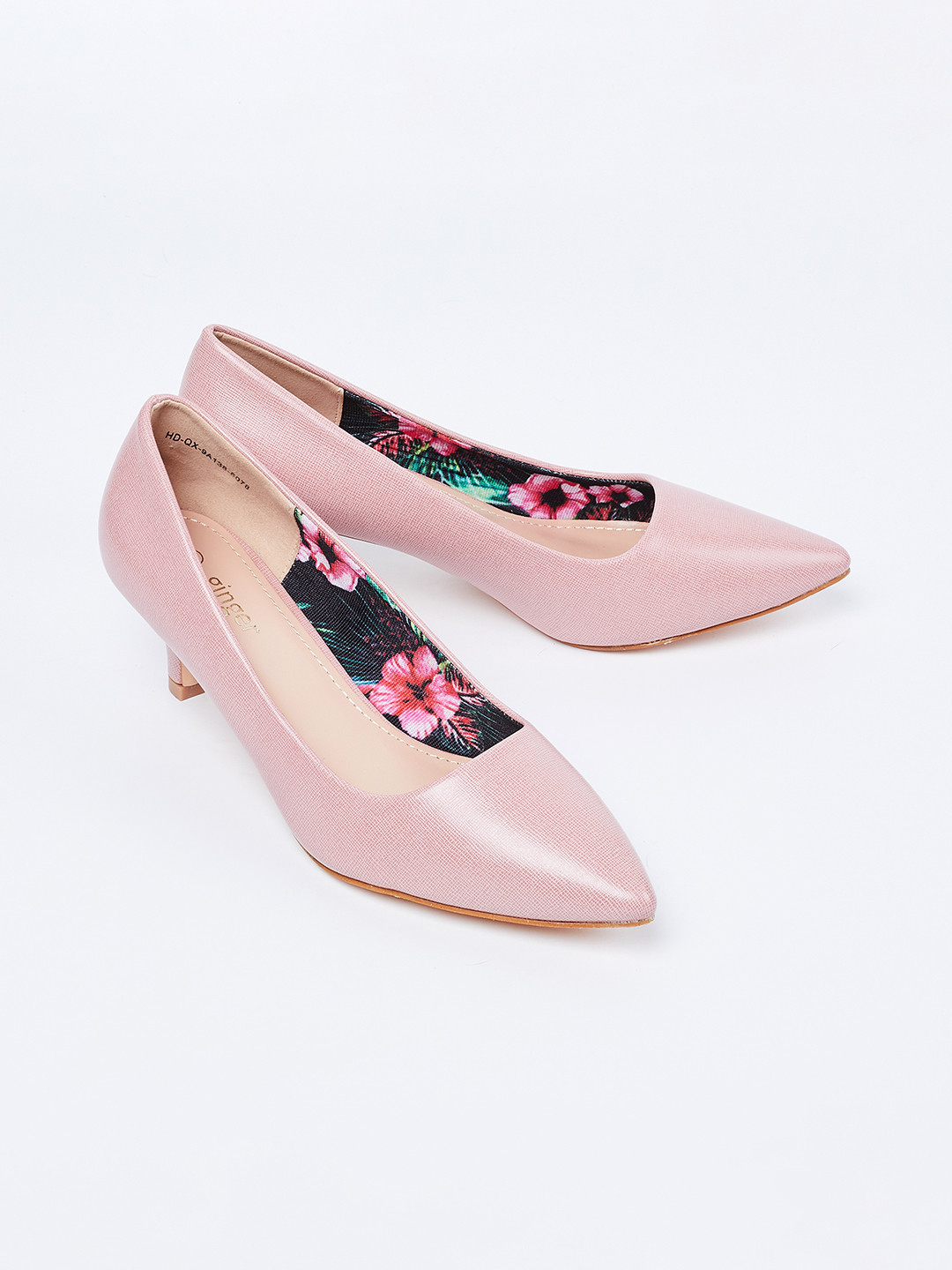 Buy Ginger By Lifestyle Women Pink Solid Pumps Heels for