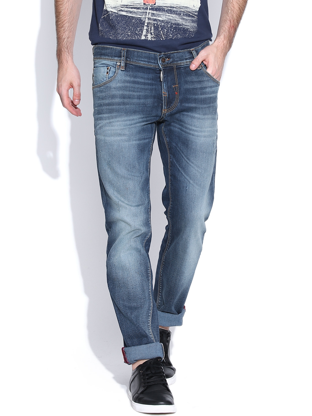 Buy Antony Morato Blue Washed Fredo Skinny Jeans - Jeans for Men 974383 ...