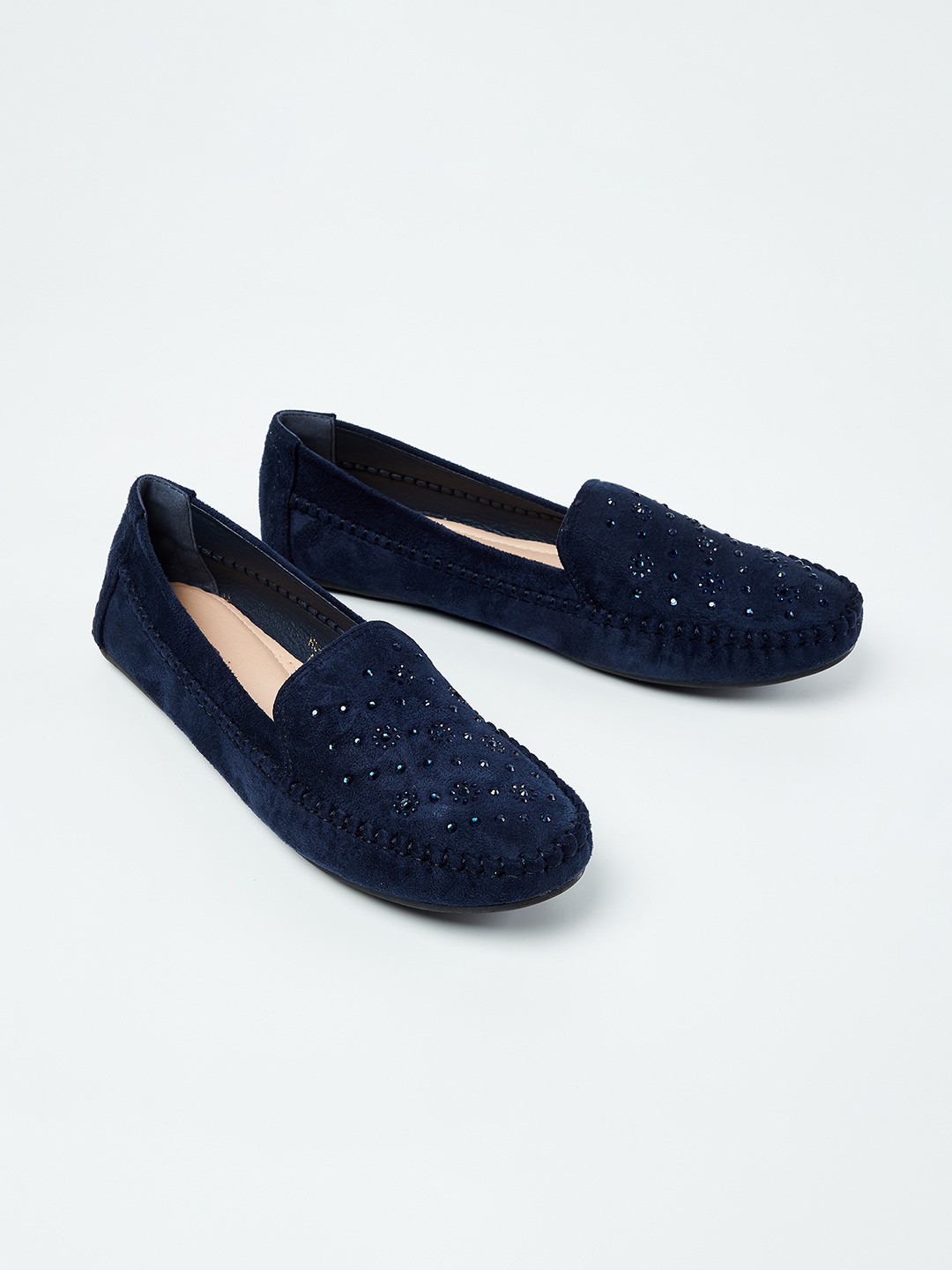 Buy CODE By Lifestyle Women Navy Blue Loafers - Casual Shoes for Women ...
