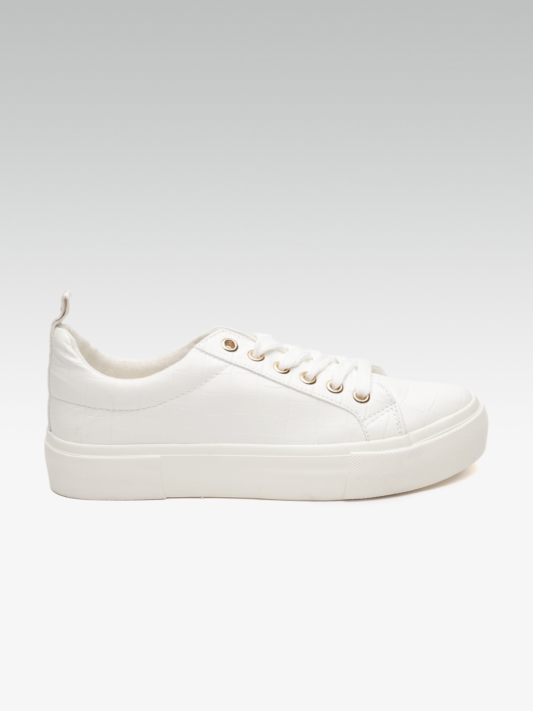 Buy DOROTHY PERKINS Women White Textured Sneakers - Casual Shoes for ...