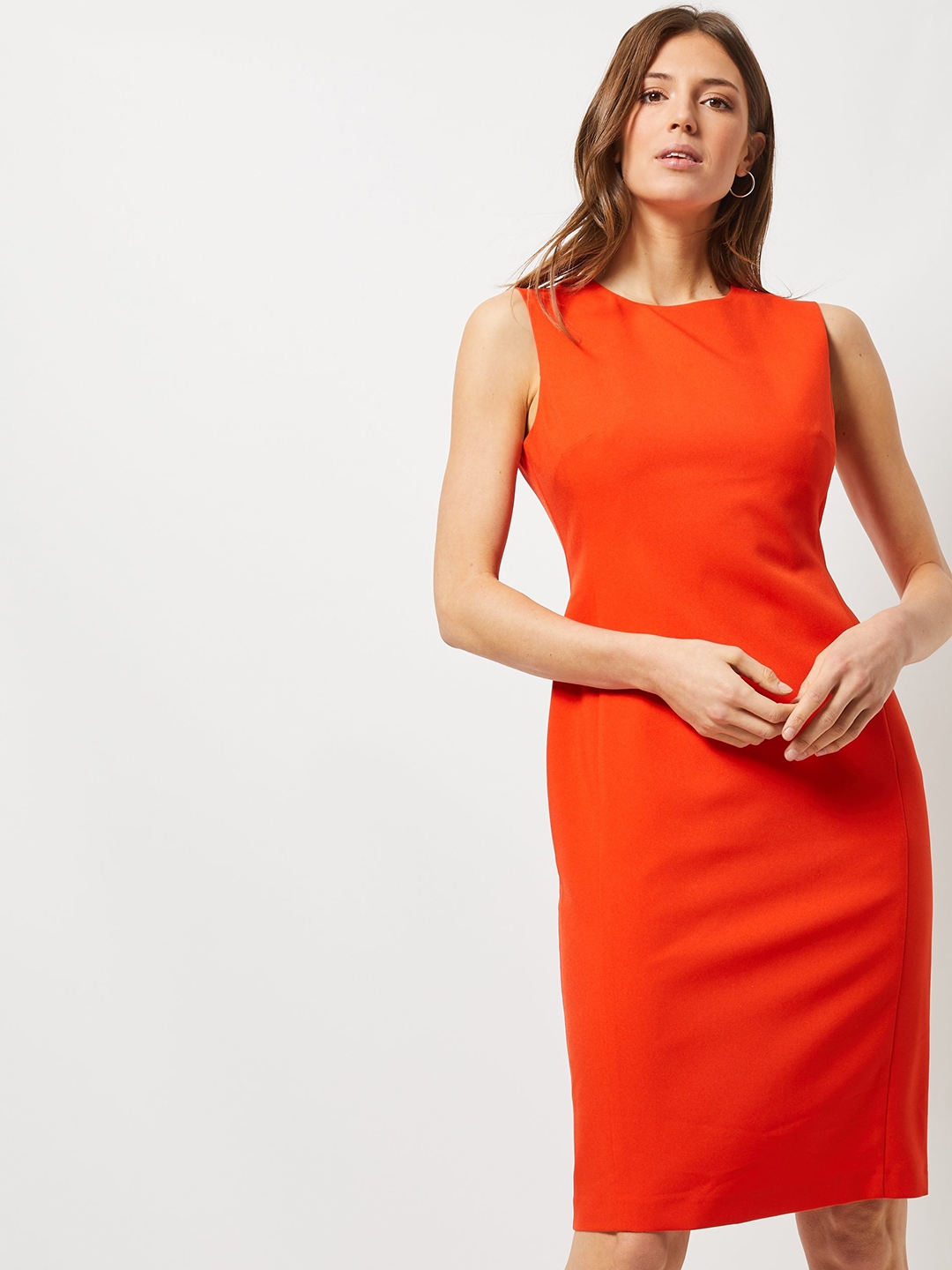 Buy Dorothy Perkins Women Orange Solid Sheath Dress Dresses For Women 9752415 Myntra 
