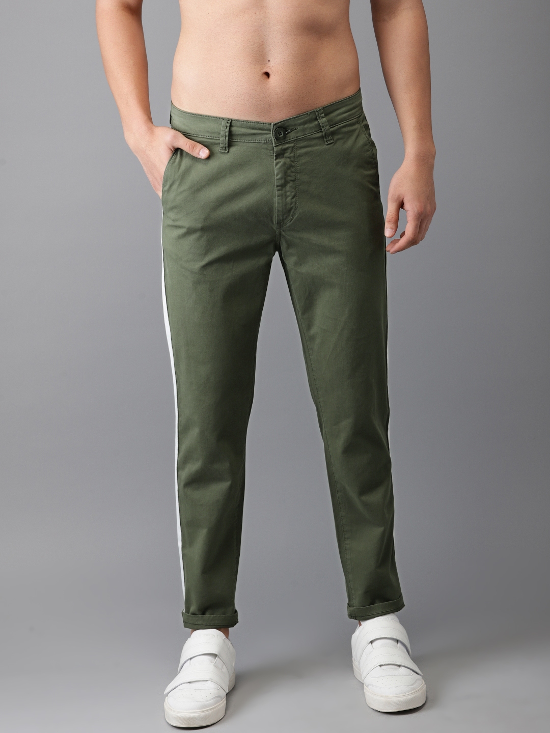 olive green slim fit pants