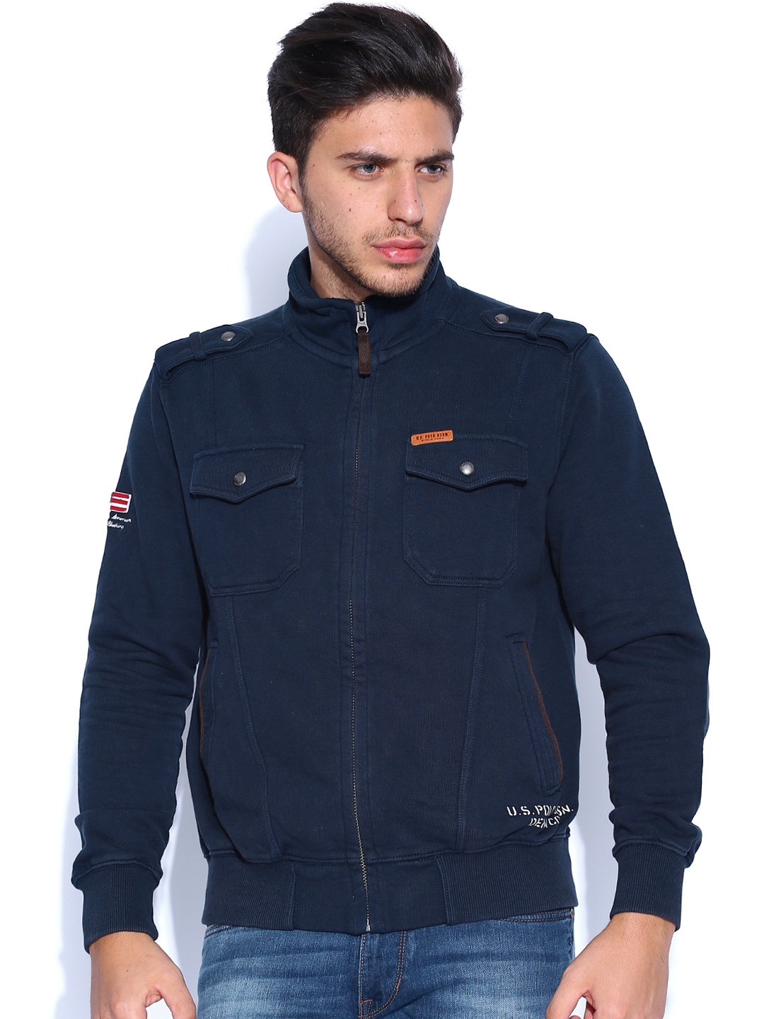 Buy U.S. Polo Assn. Denim Co. Blue Jacket - Jackets for Men 976248 | Myntra