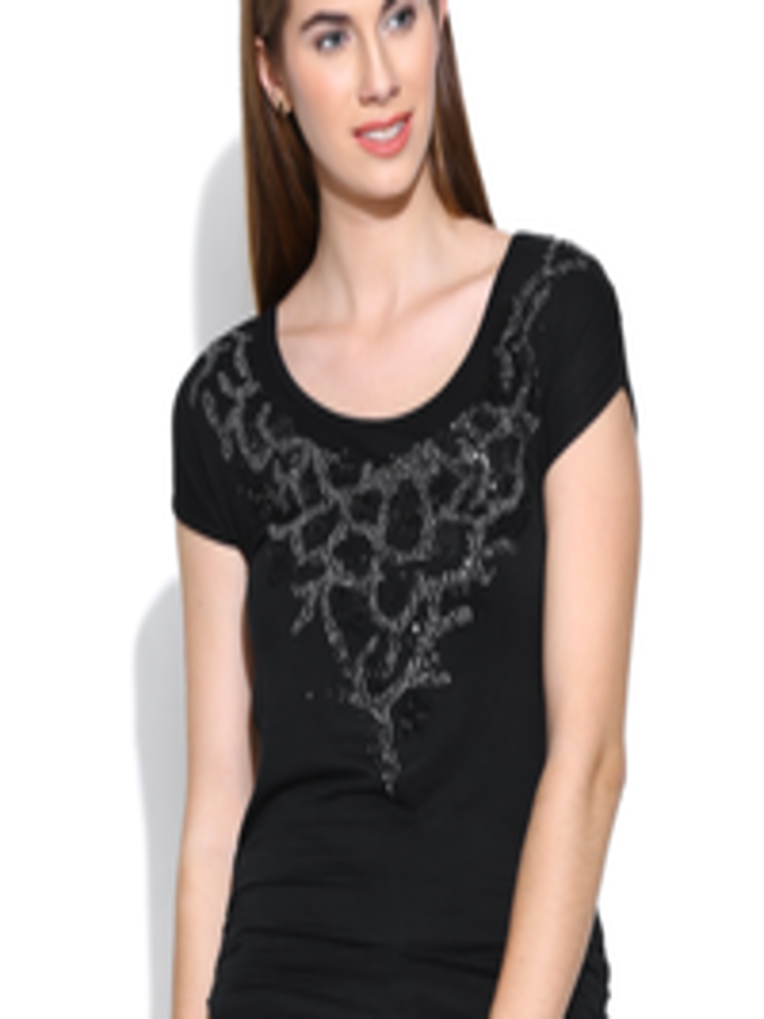 Buy Madame Black Embellished Top - Tops for Women 977079 | Myntra