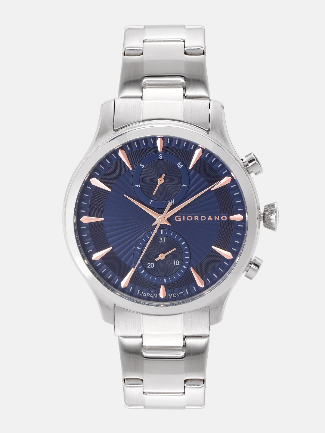 men fashion ex306 blue analog leather strap watch