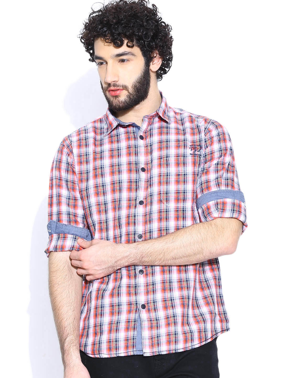 buy-pepe-jeans-red-checked-semi-fit-casual-shirt-shirts-for-men