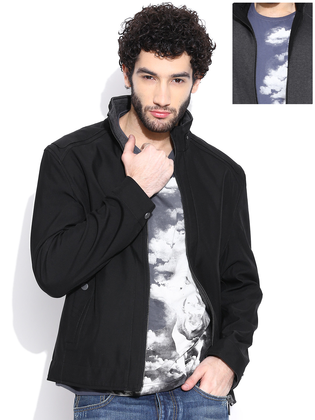 Buy Blackberrys Black Reversible Jacket Jackets for Men 978368 Myntra