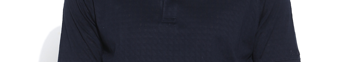 Buy Blackberrys Navy Polo Pure Cotton T Shirt With Woven Pattern ...
