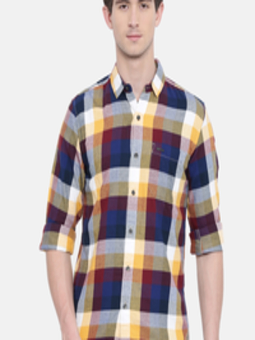 Buy Wrangler Men Multicoloured Regular Fit Checked Casual Shirt ...