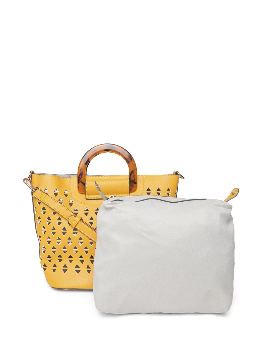 Buy Accessorize Yellow Cut Out Handheld Bag Handbags for Women