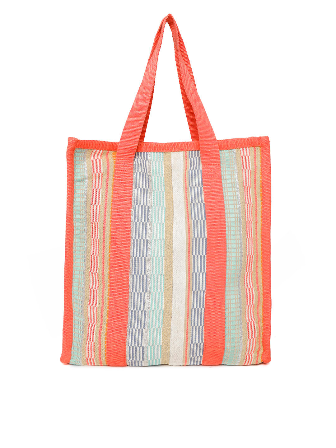 Buy Accessorize Multicoloured Striped Tote Bag Handbags for Women