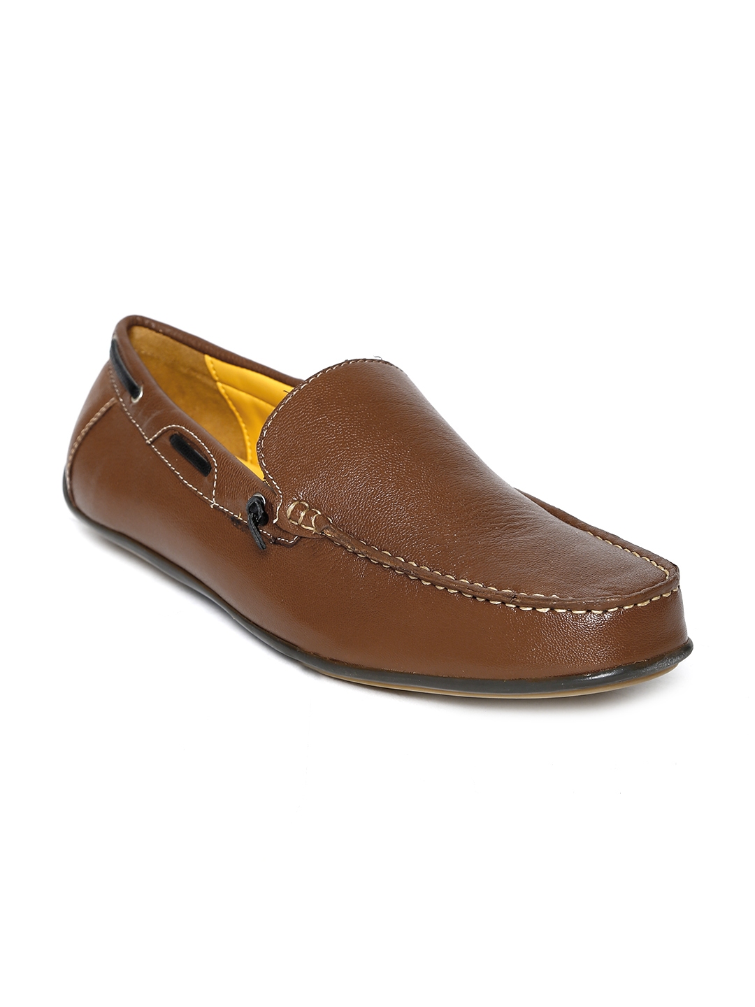 Buy Bata Men Brown Leather Loafers - Casual Shoes for Men 980233 | Myntra