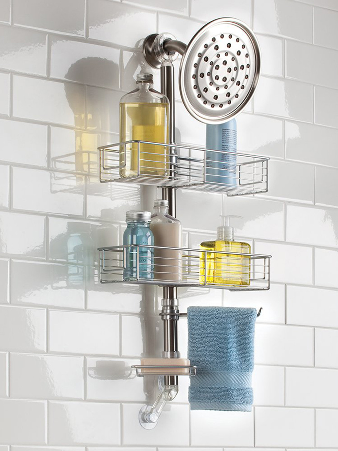 Buy INTERDESIGN Silver Toned Metal Bathroom Caddy Bathroom