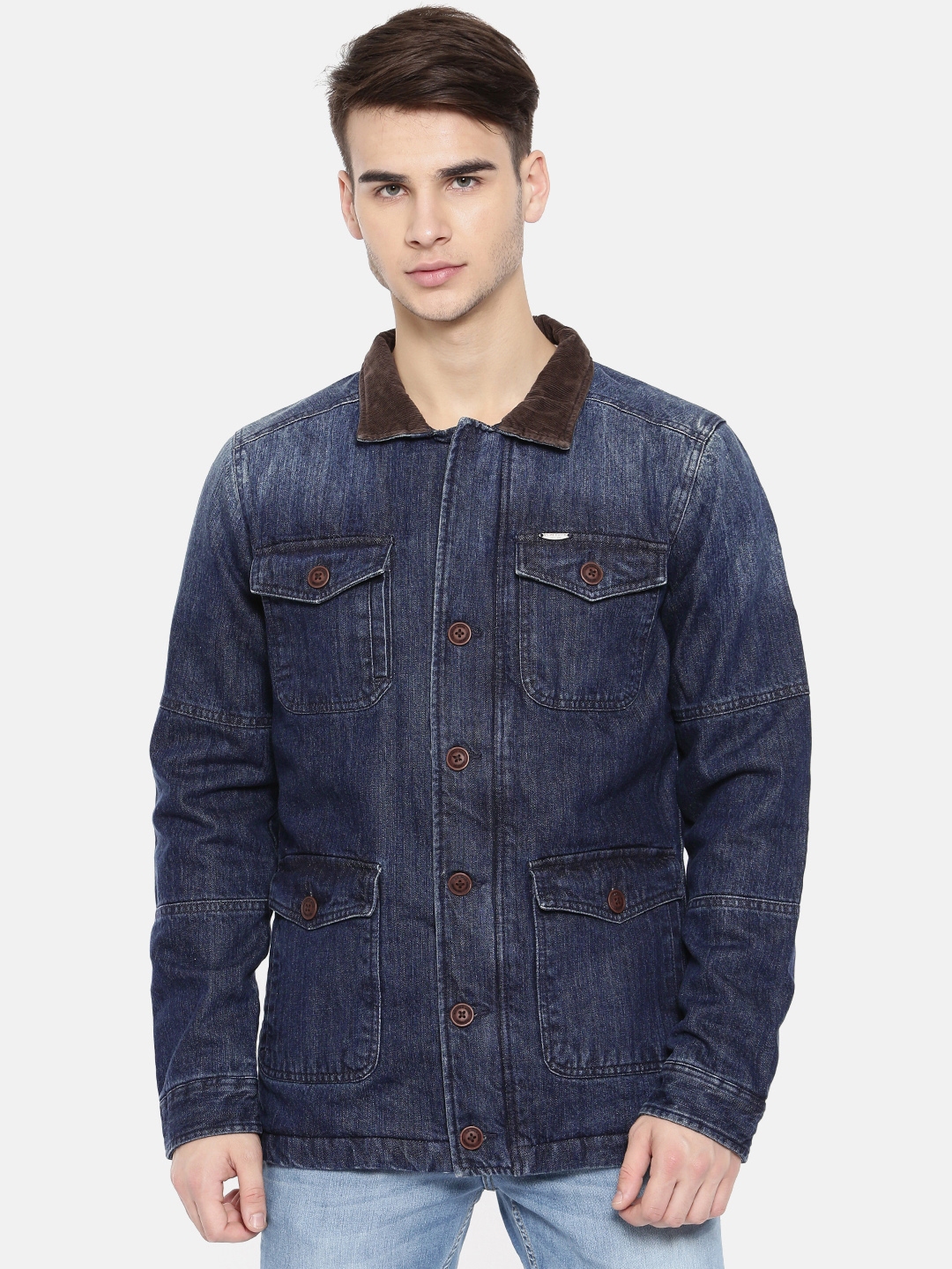 Buy U.S. Polo Assn. Denim Co. Blue Washed Padded Denim Jacket - Jackets ...