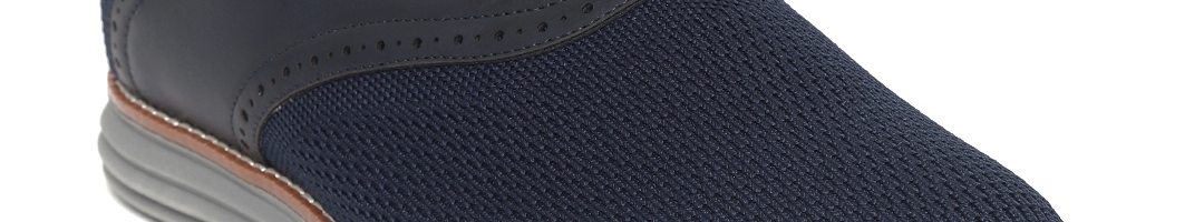 Buy Van Heusen Men Navy Blue Leather Sneakers - Casual Shoes for Men ...