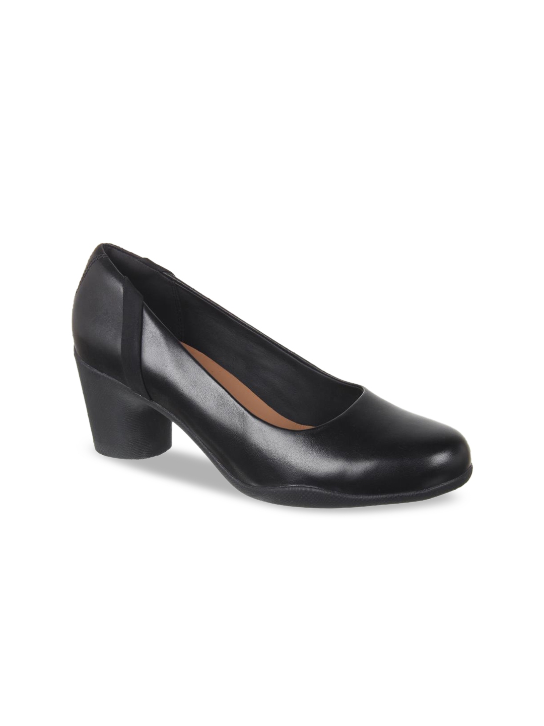 clarks round toe pumps