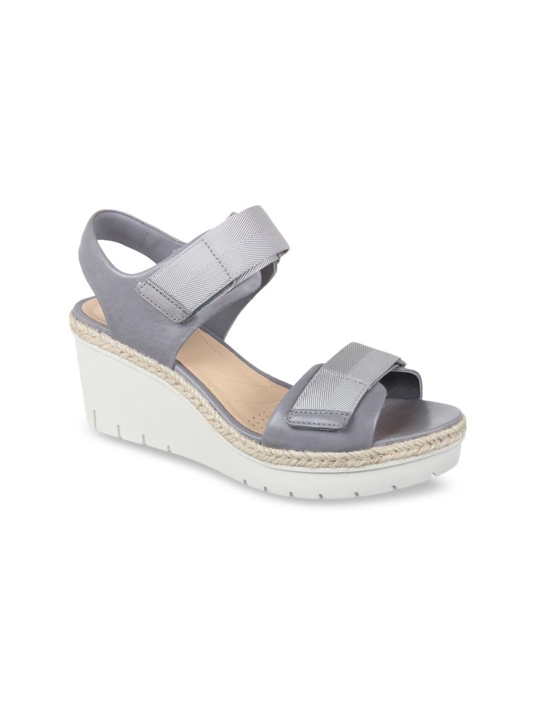 Buy Clarks Women Grey Solid Wedges Heels for Women 9815107 Myntra
