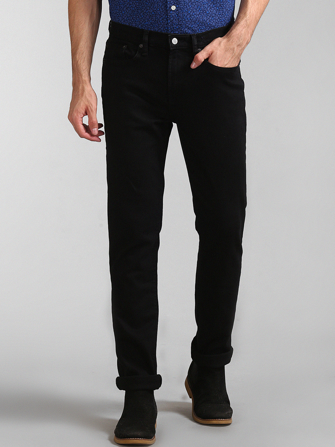 Buy GAP Men Black Slim Fit Mid Rise Clean Look Stretchable Jeans