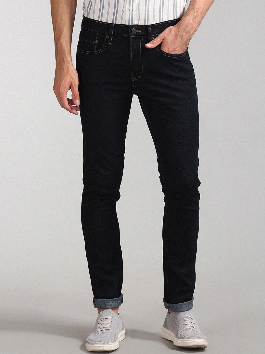 navy blue jeans men