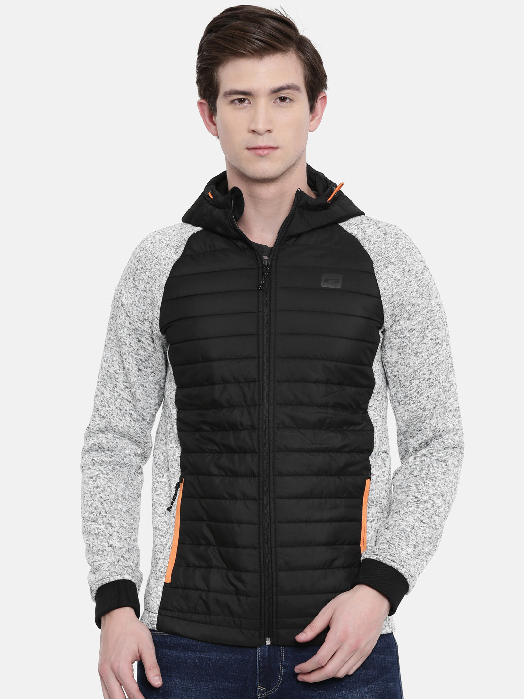 Buy Jack & Jones Men Black & Grey Solid Jacket Jackets for Men