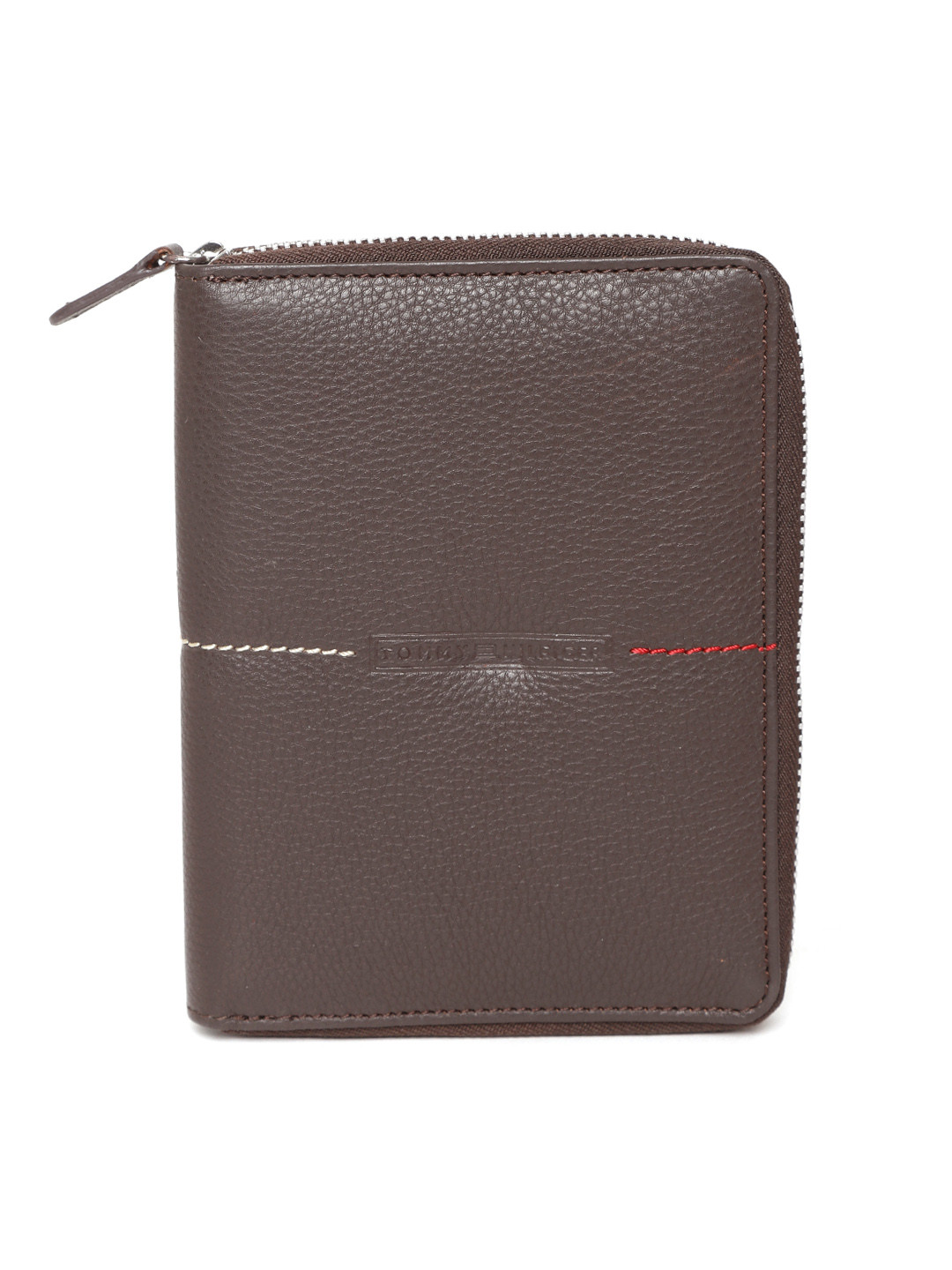 Buy Tommy Hilfiger Men Coffee Brown Solid Leather Passport Holder