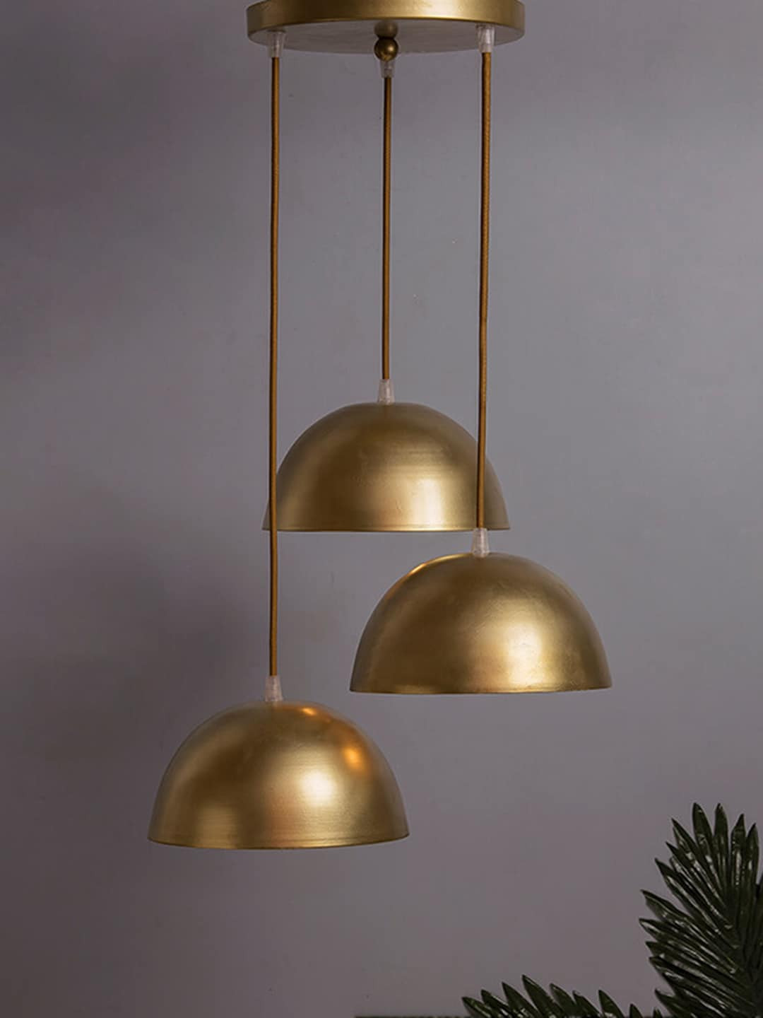 Buy Homesake Gold Toned Solid Handcrafted Cluster Lights Ceiling