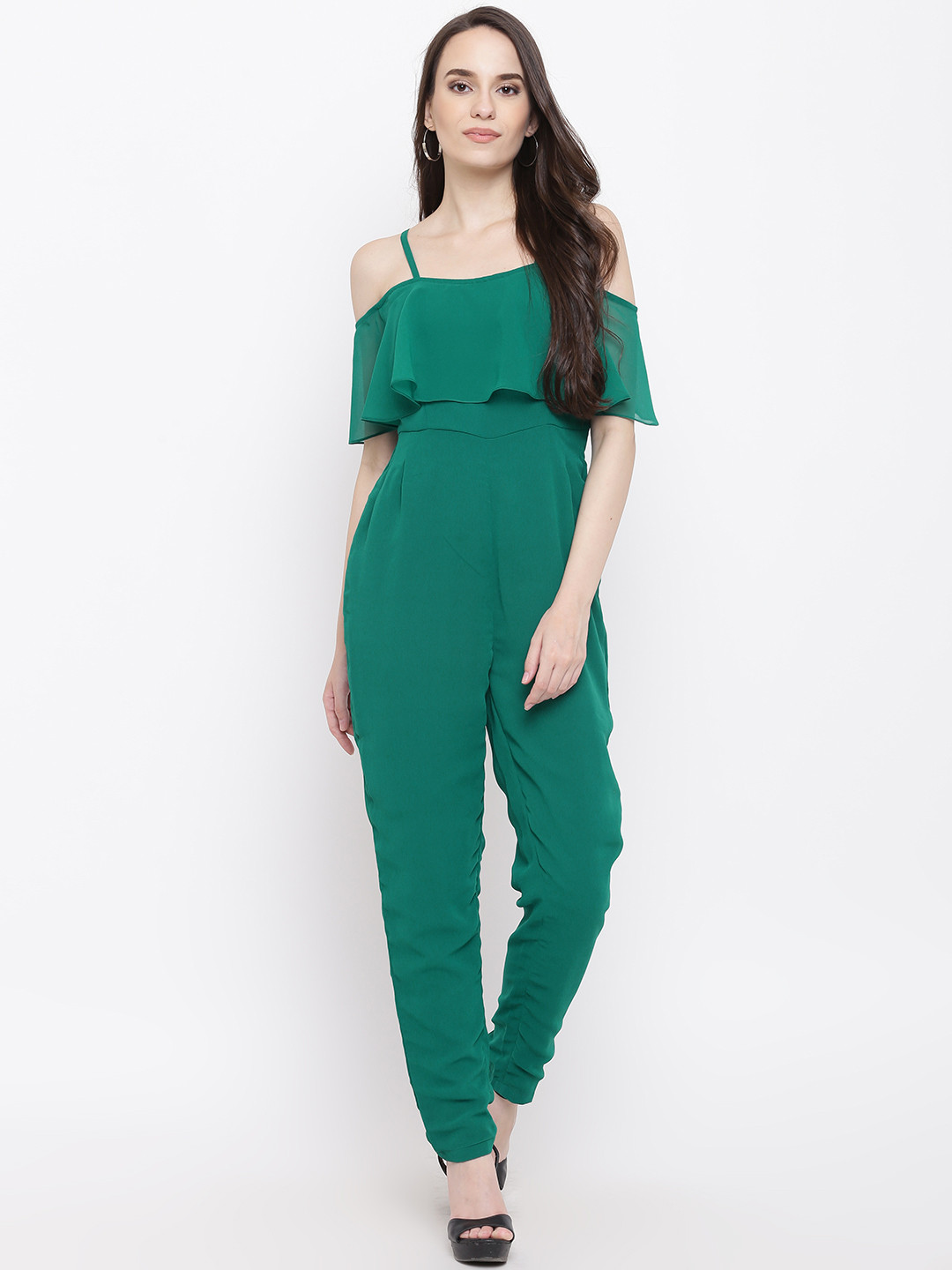 Buy MABISH By Sonal Jain Green Solid Basic Jumpsuit Jumpsuit for Women 9864347 Myntra