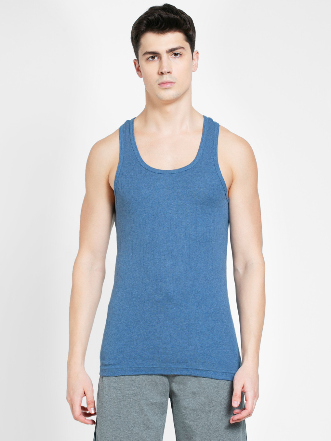 Buy Jockey Men Super Combed Cotton Rib Racer Back Gym Vest 9922