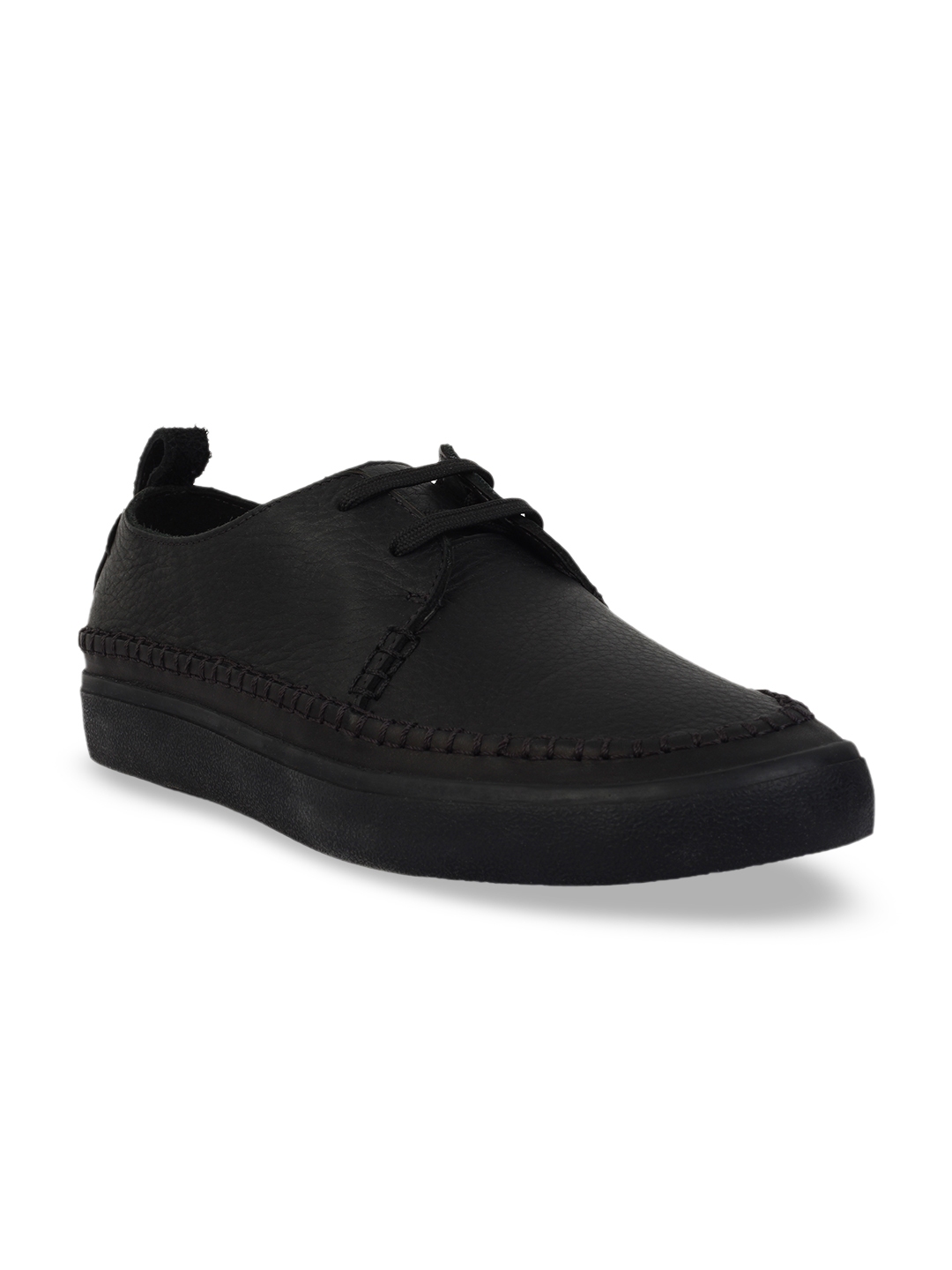 clarks mens black leather shoes