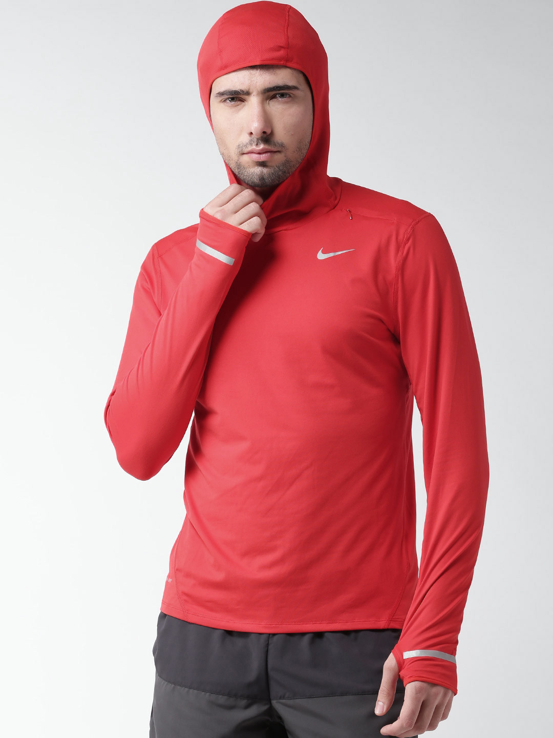 Buy Nike Red Hooded Running T Shirt Tshirts for Men 987032 Myntra