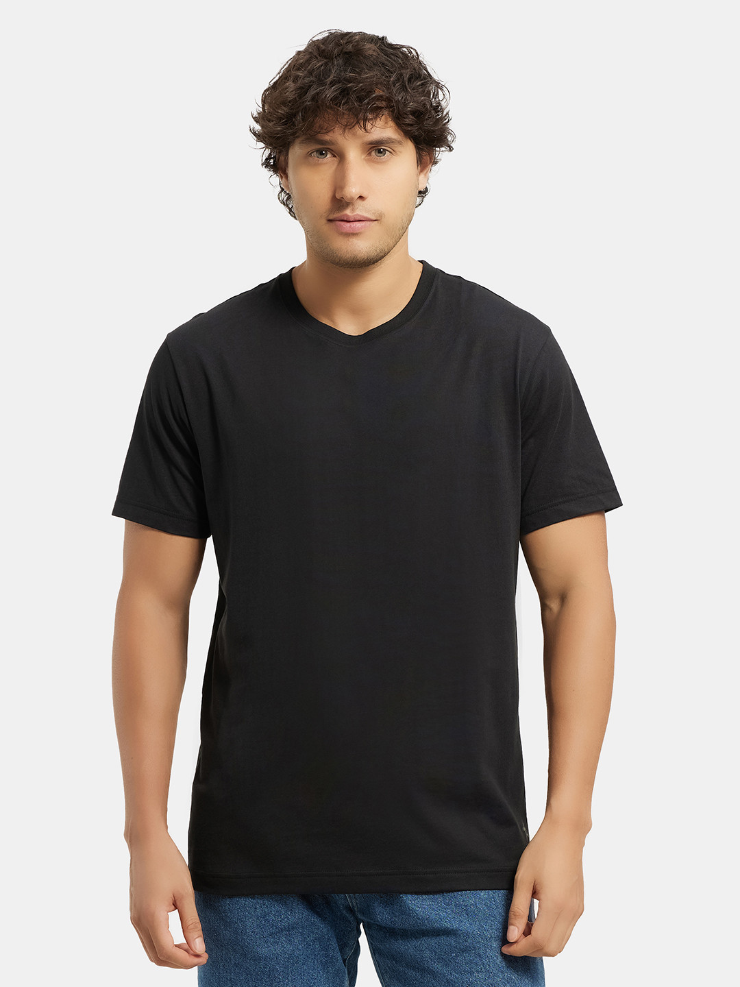 Buy Jockey Men Black Solid Round Neck Lounge T Shirt 2714 0105 - Lounge ...